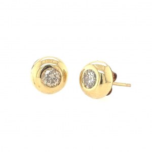 GOLD EARRINGS WITH DIAMONDS - AI30508