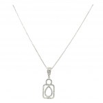 COLLIER EN OR BLANC 18K 5.41 CT DIAMANT 0.82 CT D-F/VS2-SI1 AIG 46CM CERTIFICATION AIG - PND30411