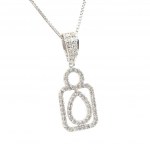 COLLANA IN ORO BIANCO 18K CON 5,41 CT DI DIAMANTI 0,82 CT D-F/VS2-SI1 CERTIFICAZIONE AIG 46CM - PND30411