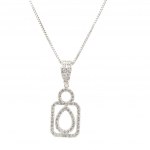 COLLIER EN OR BLANC 18K 5.41 CT DIAMANT 0.82 CT D-F/VS2-SI1 AIG 46CM CERTIFICATION AIG - PND30411