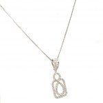 18K WHITE GOLD 5.41 CT DIAMOND NECKLACE 0.82 CT D-F/VS2-SI1 AIG 46CM CERTIFICATION AIG - PND30411