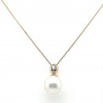 18K YELLOW GOLD CREW WITH PEARL OF THE SOUTH SEAS AND DIAMONDS - AI30503