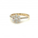 GOLD RING 2.68 GR WITH DIAMONDS - A3070