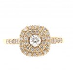 YELLOW GOLD RING DIAMONDS AND BRIGHT - A492R