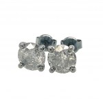 BOUCLES D'OREILLES EN OR RODIATIF NOIR AVEC DIAMANTS - ER20901