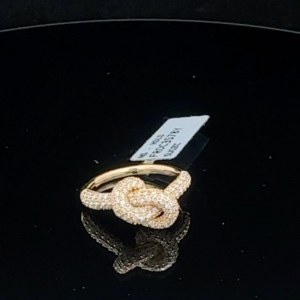 GOLD BAND RING WITH DIAMONDS - FROC3578Y,