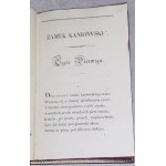 GOSZCZYŃSKI - CASTLE KANIOWSKI 1ère édition W-wa 1828