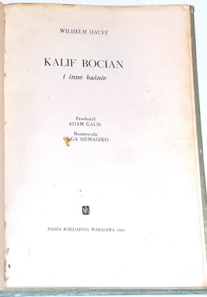 HAUFF- KALIF bocian a iné rozprávky 1969.