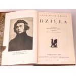 MICKIEWICZ- DZIEŁA vol. 1-20 [completo in 5 volumi], a cura di Manfred Kridl e Leon Piwiński; xilografie di Mrożewski