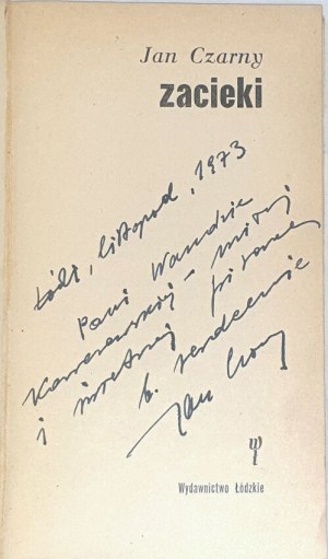 CZARNY- ZACIEKI ed. 1. Dedica dell'autore a Wanda Karczewska.