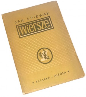 ŚPIEWAK- WIERSZE Ausgabe 1. Widmung des Autors an Wanda Karczewska.