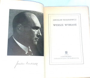 IWASZKIEWICZ - SELECTED VERSES publié en 1946