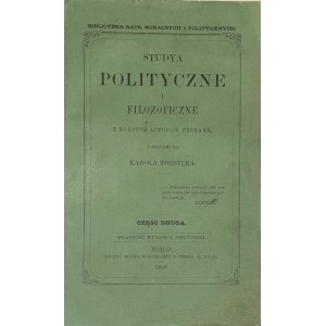 POLITICKÉ A FILOSOFICKÉ STUDIE 2. část, vyd. 1866