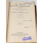 SHAKESPEARE- DZIEŁA DRAMATYCZNE SZEKSPIRA t.I-III wyd. 1875-7 drzeworyty