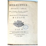 WIELDZKO- HERALDYKA CZYLI OPISANIE FAMILII vol. III ed. 1795
