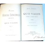 SIENKIEWICZ - QUO VADIS 2. vydání z roku 1897.