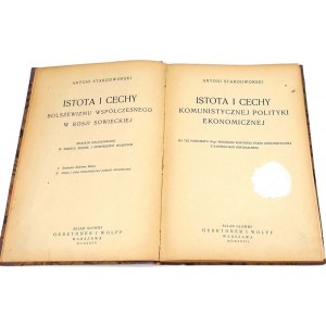 STARODWORSKI- DER ISTOTA UND DIE MERKMALE DER KOMMUNISTISCHEN WIRTSCHAFTSPOLITIK Hrsg. 1927