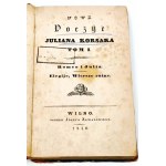 [SHAKESPEARE, MICKIEWICZ - ROMEO I JULIA] KORSAK- NOWE POEZYE Wilno 1840