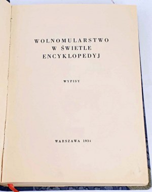 WOLNOMULARIZMUS VO SVETLE ENCYKLOPÉDIE, vydanie z roku 1934