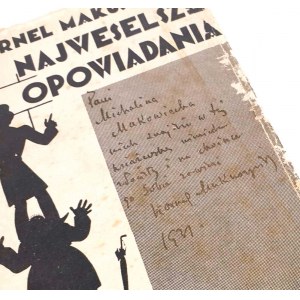 MAKUSZYŃSKI - NAJWESELSZE OPOWIADANIA illustr. Walentynowicz 1930 Widmung des Autors