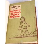 HASEK- PRZYGODY DOBREGO WOJAKA SZWEJKA wyd.1955 Volume I-IV [set in 2 vols.] leather