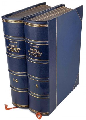 KOPERA- DZIEJE MALARSTWA W POLSCE vol.1-3 (set) publ. 1929r. Väzba podpísaná H.Nowakowski, Lwów.