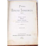 SIENKIEWICZ - PISMA HENRYKA SIENKIEWICZA 4wol. 1883, svázáno M.H. Szeinfeld, Introligator in Sieradz.