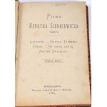 SIENKIEWICZ - PISMA HENRYKA SIENKIEWICZA 4wol. 1883, bound by M.H. Szeinfeld, Introligator in Sieradz.