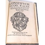 CONSTITUTION OF THE WALKING CORONNAL SEYM, in Warschau des Jahres MDCXVI am 26. April.