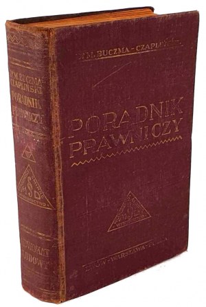 BUCHMA-CZAPLIŃSKI - PORADNIK PRAWNICZY wyd. 1928 OPRAWA