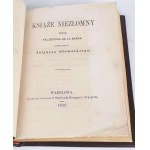 SŁOWACKI - KSIĄŻE NIEZŁOMNY Varsovie 1859. Première édition sur le sol polonais.