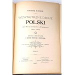 KORZON- WEWNETRZNE DZIEJE POLSKI ZA ST. AUGUST publ. 1897 vol. I-VI [completo] mezza pelle