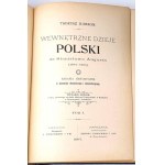 KORZON- WEWNETRZNE DZIEJE POLSKI ZA ST. AUGUST publ. 1897 vol. I-VI [vollständig] Halbleder