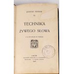 TENNER - TECHNIKA ŻYWEGO SŁOWA, 1906 [20 rycin] głos, zboczenia i błędy mowy