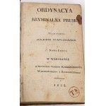 ORDYNACYA KRYMINALNA PRUSKA wyd. 1828