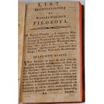SUROWIECKI- LISTA PROVINCIALISTOVI K VOJENSKEJ FILOZOFII Vilnius 1817 [slobodomurárstvo].