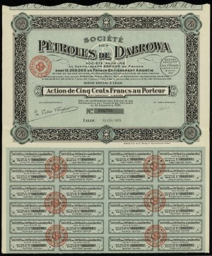 Pologne, action pour 500 francs, 15.02.1925, Lille