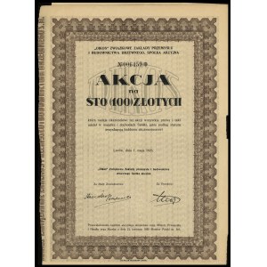Polen, 1 Aktie für 100 Zloty, 1.05.1926, Lviv