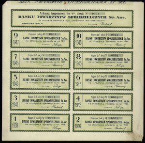 Polonia, azione nominativa per 500 zloty, 1929, Varsavia