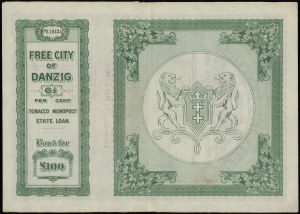Free City of Danzig, 6 1/2 % loan for 100 pounds, 10.10.1927, Danzig