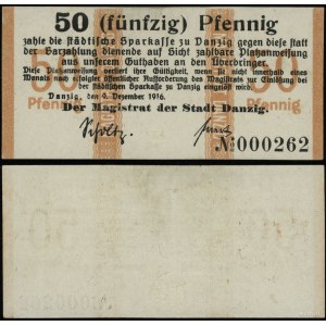Prussia occidentale, 50 fenig, 9.12.1916