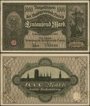 Poland, 1,000 marks, 15.03.1923