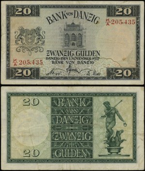 Poland, 20 guilders, 1.11.1937