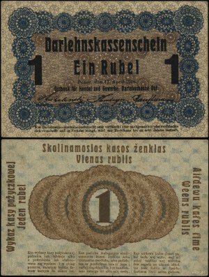 Pologne, 1 rouble, 17.04.1916, Poznań