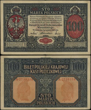 Pologne, 100 marks polonais, 9.12.1916