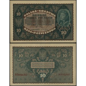 Pologne, 10 marks polonais, 23.08.1919