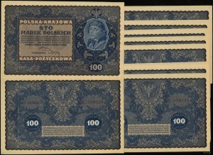 Pologne, set : 10 x 100 marks polonais, 23.08.1919