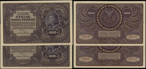 Pologne, set : 2 x 1 000 marks polonais, 23.08.1919