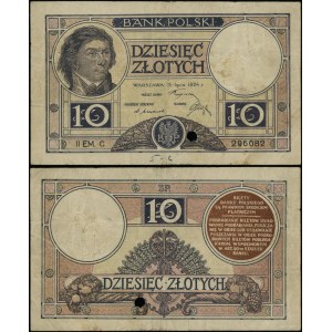 Polsko, falšování 10 zlotých, 15.07.1924