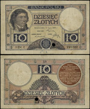 Poland, Falsification of period 10 gold, 15.07.1924
